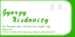 gyorgy miskovity business card